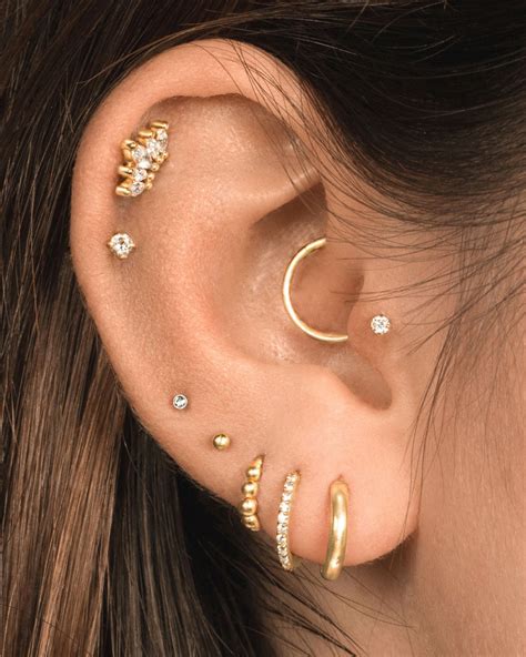 apart piercing|double ear piercing near me.